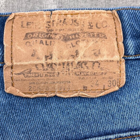 Levis Men 34W x 30L Blue Stonewash Orange Tab Mid Rise Straight Leg USA VTG - Picture 11 of 12